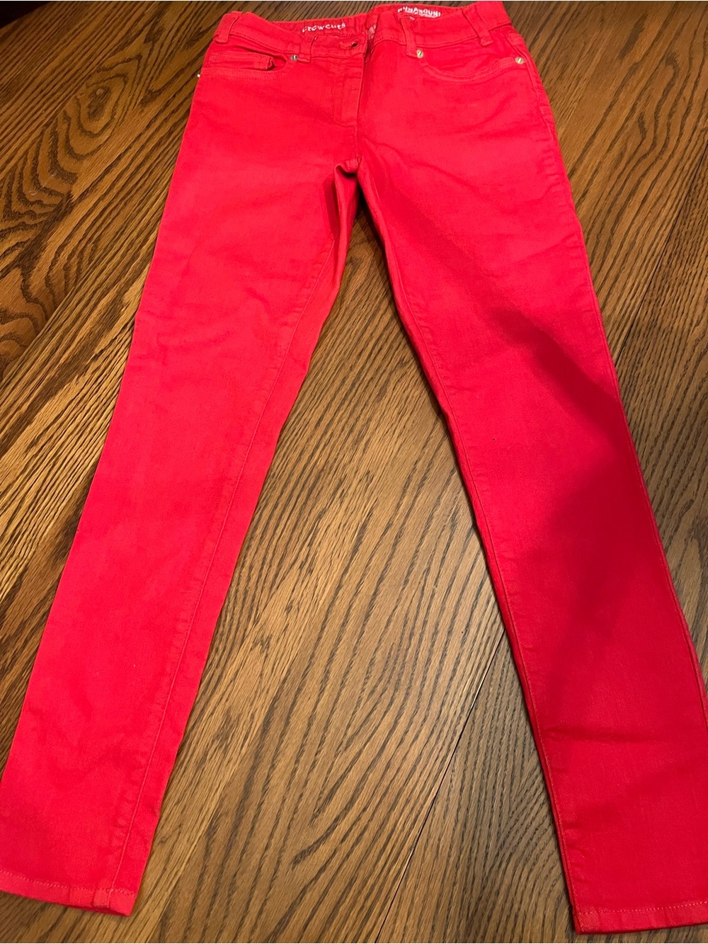 J CREW Kids'  Crewcuts Bright Red Slim Jeans